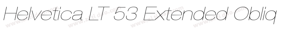 Helvetica LT 53 Extended Oblique字体转换